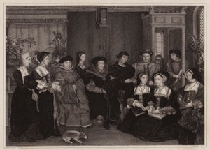 La familia de Sir Thomas More (grabado) de Hans (after) Holbein the Younger