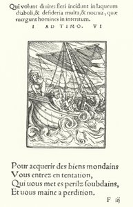 El marinero en una tormenta de Hans (after) Holbein the Younger