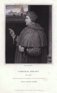 Thomas Wolsey, político inglés, arzobispo y cardenal de la Iglesia Católica (grabado)