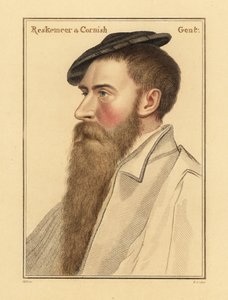 William Reskimer, cortesano del rey Enrique VIII. 1812 (grabado) de Hans (after) Holbein the Younger