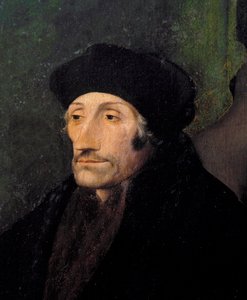 Retrato de Erasmo de Rotterdam, humanista holandés de Hans (attr. to) Holbein the Younger