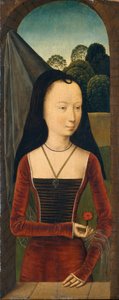 Joven con un clavel, c.1485-90 de Hans (attr.to) Memling