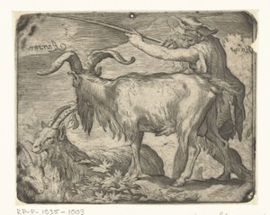 Niño con cabras