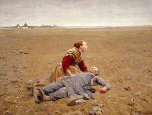 Agotado o El mártir, 1889 de Hans Andersen Brendekilde