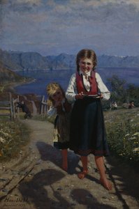 Dos hermanas con fresas de Hans Andreas Dahl