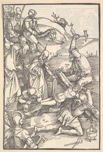 Cristo clavado en la cruz, reverso: Cristo clavado en la cruz, de Speculum Passionis Dom..., 1507 de Hans Baldung