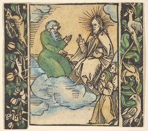 Ilustración del Beschlossen Gart des Rosenkranz Mariae de Hans Baldung