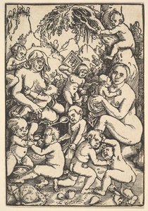 Dos madres con niños Die Kinderaue, ca. 1512 de Hans Baldung