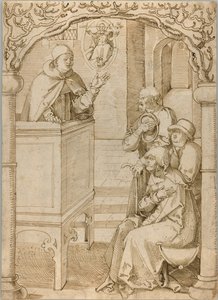 Un monje predica de Hans Baldung Grien