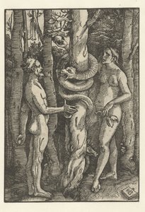 Adán y Eva con la serpiente
Tentación de Hans Baldung Grien