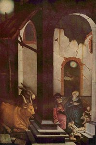 Alemán: El nacimiento de Cristo Natividad de Hans Baldung Grien