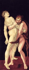 Hércules y Anteo de Hans Baldung Grien