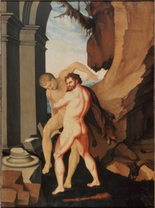 Hércules y Anteo de Hans Baldung Grien