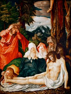 "" Lamentation sur la mort du christ "" (La lamentación sobre Cristo) Peinture de Hans Baldung, dit Grien (Baldung Grien) (1484-1545) de Hans Baldung Grien