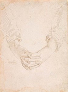 Estudio de las manos dobladas de una mujer de Hans Baldung Grien