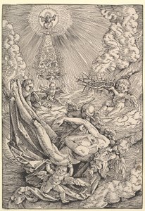 El cuerpo de Cristo llevado por ángeles hacia el cielo, 1516