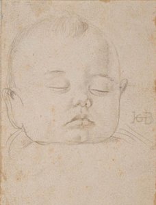 La Cabeza de un Niño Dormido, de Frente de Hans Baldung Grien