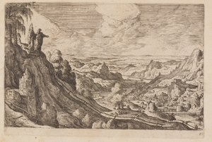 Lámina 21, de Paisajes con escenas del Antiguo y Nuevo Testamento y las Metamorfosis de Ovidio de Hans Bol