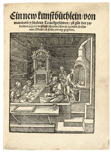 Taller de orfebre, c. 1538 de Hans Brosamer