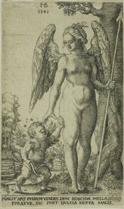 Cupido trayendo un panal a Venus de Hans Brosamer