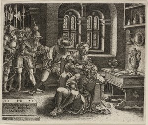 Sansón y Dalila de Hans Brosamer