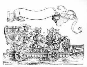 Una escena de la Procesión Triunfal de Maximiliano, c.1516-18 de Hans Burgkmair