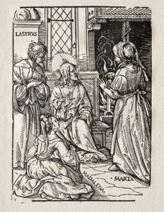 Cristo en la casa de Lázaro de Hans Burgkmair