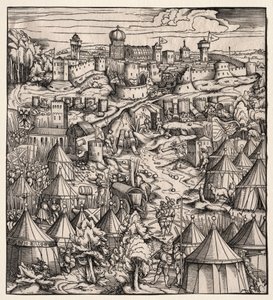 Der Weisskunig (El Rey Blanco): El Asedio de Padua de Hans Burgkmair