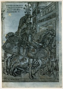 San Jorge a caballo, 1508 de Hans Burgkmair