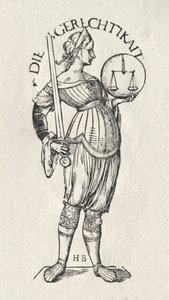 Las siete virtudes: Justicia de Hans Burgkmair
