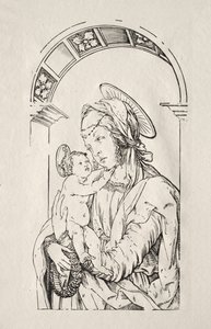 La Virgen con el Niño bajo un arco, 1508 de Hans Burgkmair