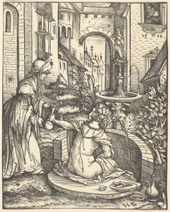 Betsabé en Su Baño de Hans Burgkmair I