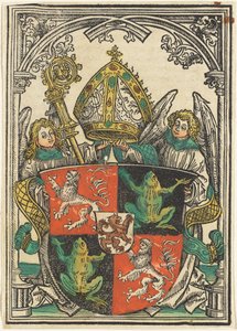 El escudo de armas de Wigeleus von Fröschel, obispo de Passau