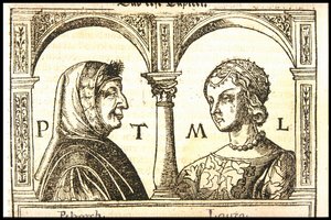 Petrarca y Laura, ca 1545