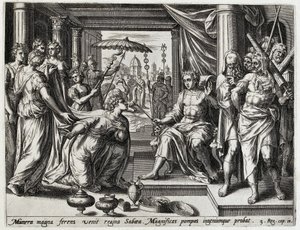 Salomón recibe a la reina de Seba
Historia de Salomón (título de la serie)
Historia Salomonis regis (...) (título de la serie)
Thesaurus sacrarum historiaru[m] veteris testame[n]ti, elega[n]tissimis imaginibus expressu[m] excelle[n]tissimoru[m] in hac a