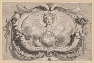 Dispositivo del Impresor para Jan van Keerbergen: Viñeta para Biblia Cum Glossa Ordinaria de Hans Collaert the Younger