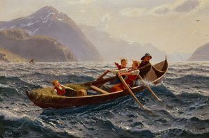 Excursión en barco a remo en Sognefjorden de Hans Dahl