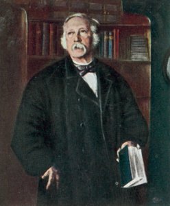 Theodor Fontane, novelista y poeta alemán (litografía en color) de Hans Fechner
