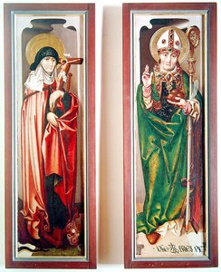 Santa Margarita y San Nicolás de Myra, c.1507 de Hans Fries