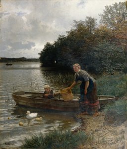 Idilio en Wolgastsee de Hans Gude