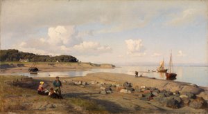 Paisaje costero escocés de Hans Gude