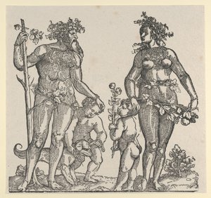 Hombre Salvaje y Mujer Salvaje, 1545 de Hans Guldenmond