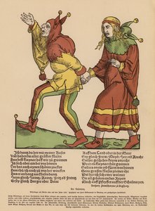 El baile de las narices (xilografía coloreada) de Hans Guldenmundt