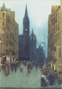 High Street, Edimburgo (óleo sobre lienzo)