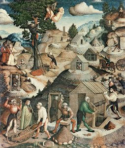 Paisaje minero, 1521 (detalle) de Hans Hesse