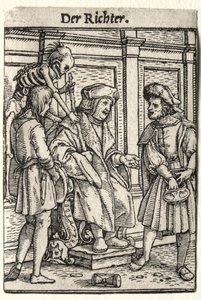 Danza de la Muerte: El Juez de Hans Holbein
