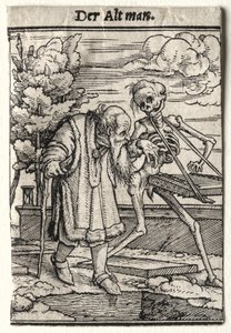 La danza de la muerte: El anciano de Hans Holbein