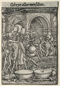 Danza de la muerte: Los trompetistas de la muerte de Hans Holbein