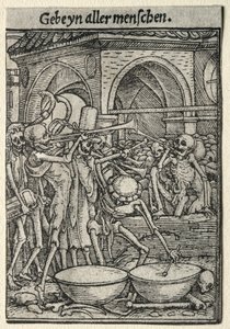 Danza de la Muerte: Los trompetistas de la Muerte de Hans Holbein