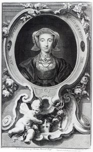 Ana de Cleves, grabado por Jacobus Houbraken, 1740